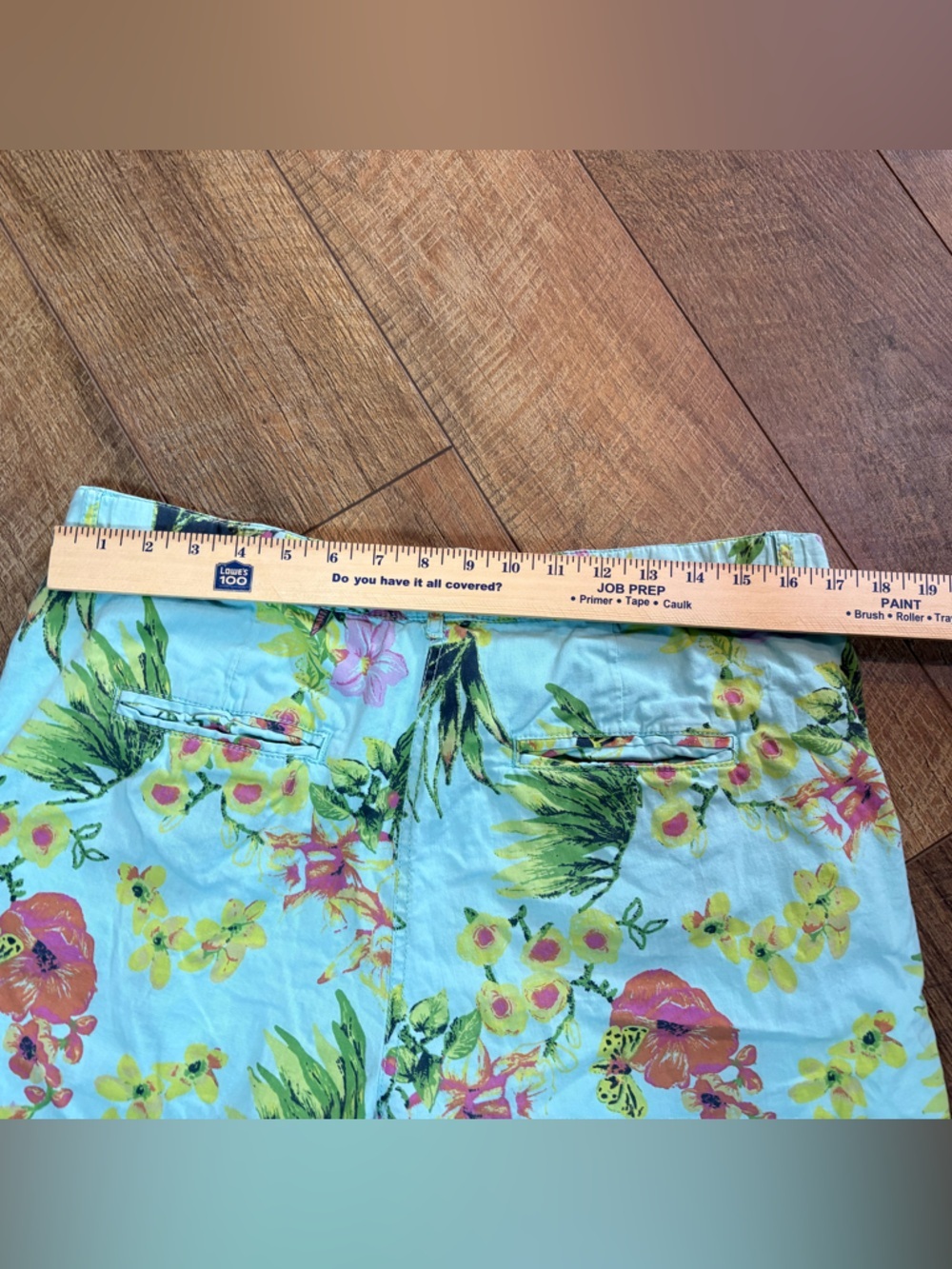 Tailor Vintage Reversible Tropical Shorts Mens L Blue Floral Resort Vacation - Picture 4 of 11